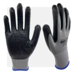 KONSTANID nitril mártott szürke pontozott munkavédelmi kesztyű