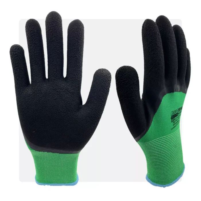 HALFOM latex mártott zöld munkavédelmi kesztyű - Image 1