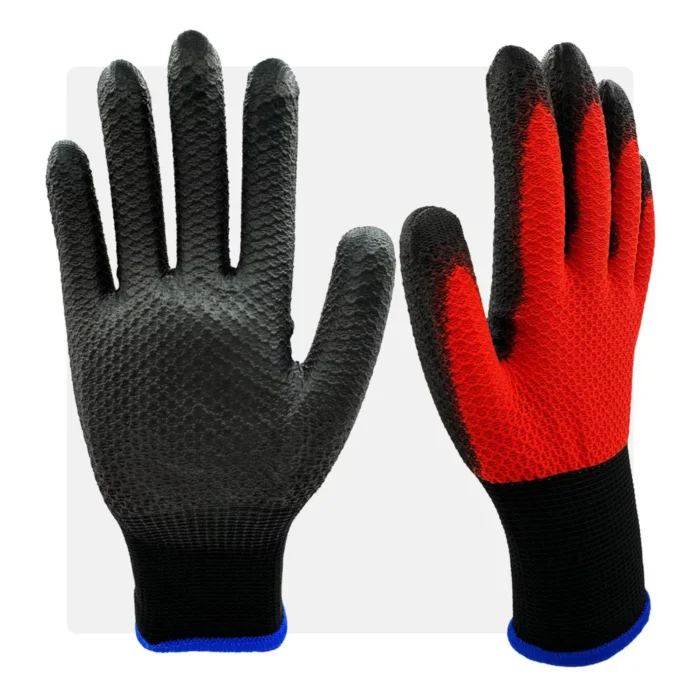 HEXA CB PU mártott piros szellőző munkavédelmi kesztyű - Image 1
