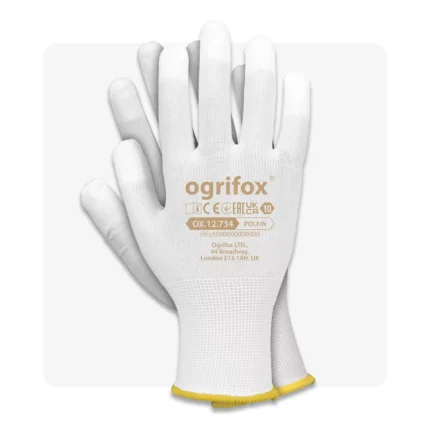 POLFIN PU mártott fehér munkavédelmi kesztyű