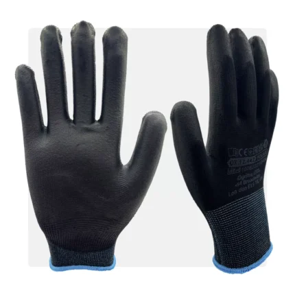 POLIUR BB PU mártott fekete munkavédelmi kesztyű