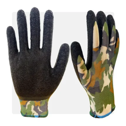 RTELA MORO latex mártott terepmintás munkavédelmi kesztyű