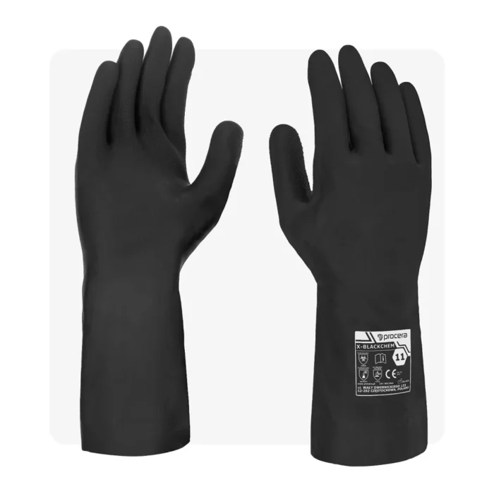 BLACKCHEM latex vegyszerálló munkavédelmi kesztyű - Image 1