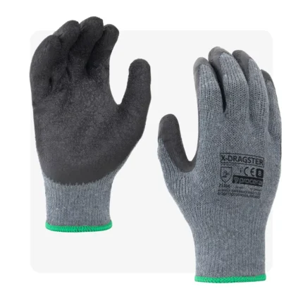 DRAGSTER latex mártott szürke munkavédelmi kesztyű