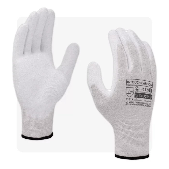 TOUCH CARBON PU mártott karbonszálas ESD munkavédelmi kesztyű - Image 1