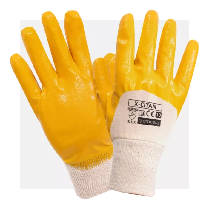 CITAN nitril mártott sárga munkavédelmi kesztyű - Image 1