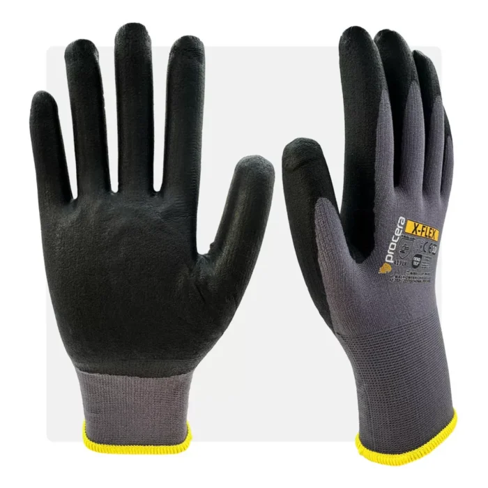 FLEX mikrohabos nitril mártott szürke munkavédelmi kesztyű - Image 1