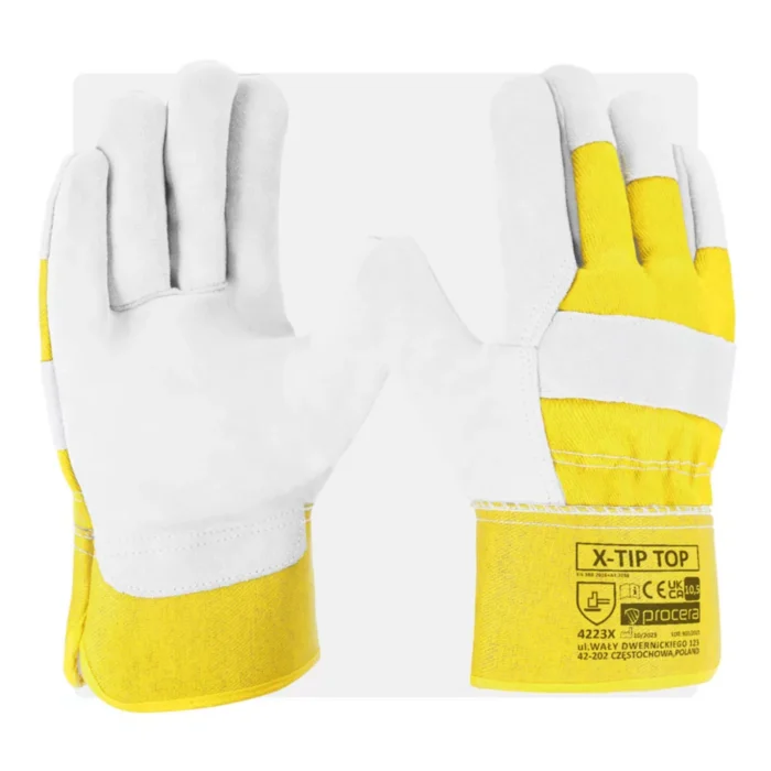 ZR-BOR-TIPTOP-SARGA-RAK-10-5 marhabőr sárga munkavédelmi kesztyű - Image 1