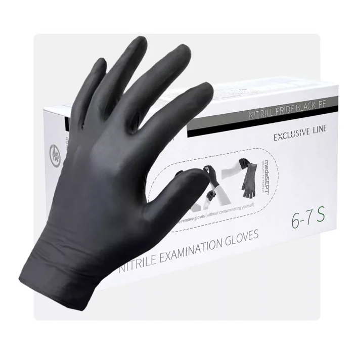 RNITBLACK PF púdermentes fekete nitril munkavédelmi kesztyű 100db - Image 1