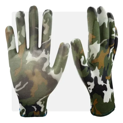 POLICAMO PU mártott terepmintás munkavédelmi kesztyű